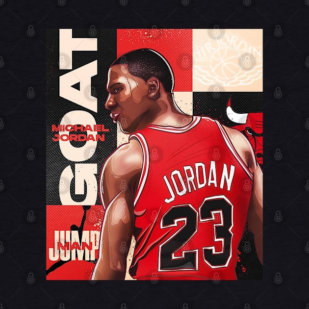 BASKETBALLART - MJ GOATS JUMP MAN by JORDAN-ART23